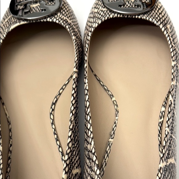 Tory Burch Phyton Embossed Reva Ballet Flats Size 9 1/2 M - Picture 9 of 13